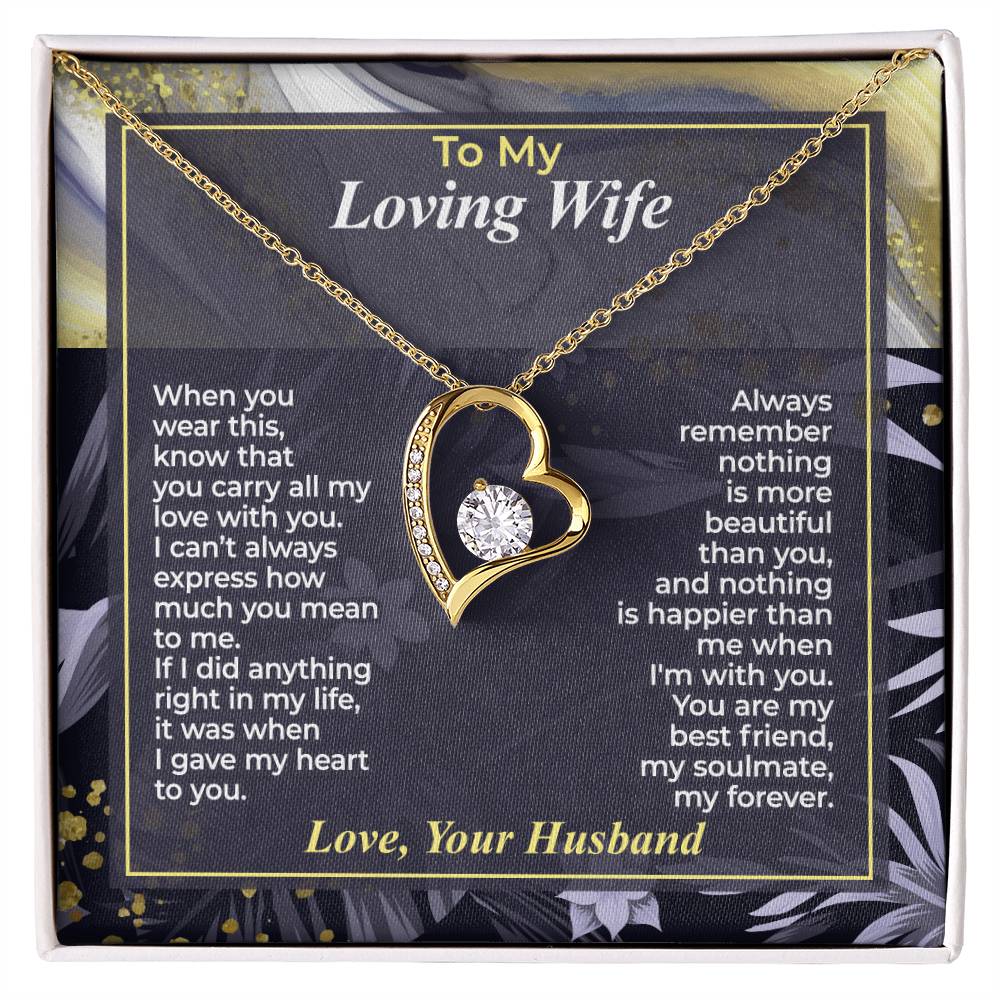 To My Wife – You Carry All My Love - Necklace Gift Set – WFL30.2