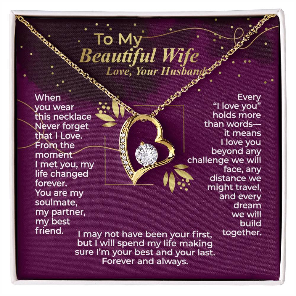 To My Wife – Never Forget that I Love You - Necklace Gift Set – WFL31