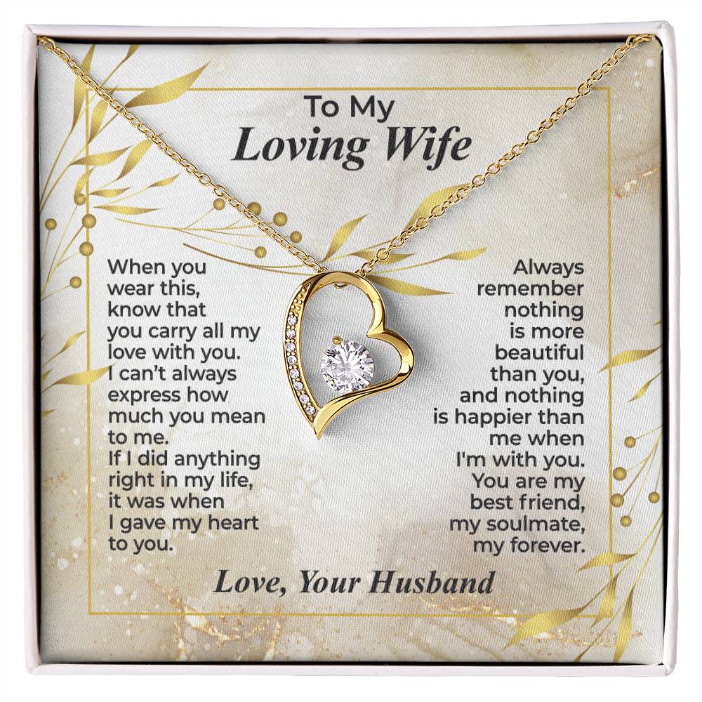 To My Wife – You Carry All My Love - Necklace Gift Set – WFL30.3