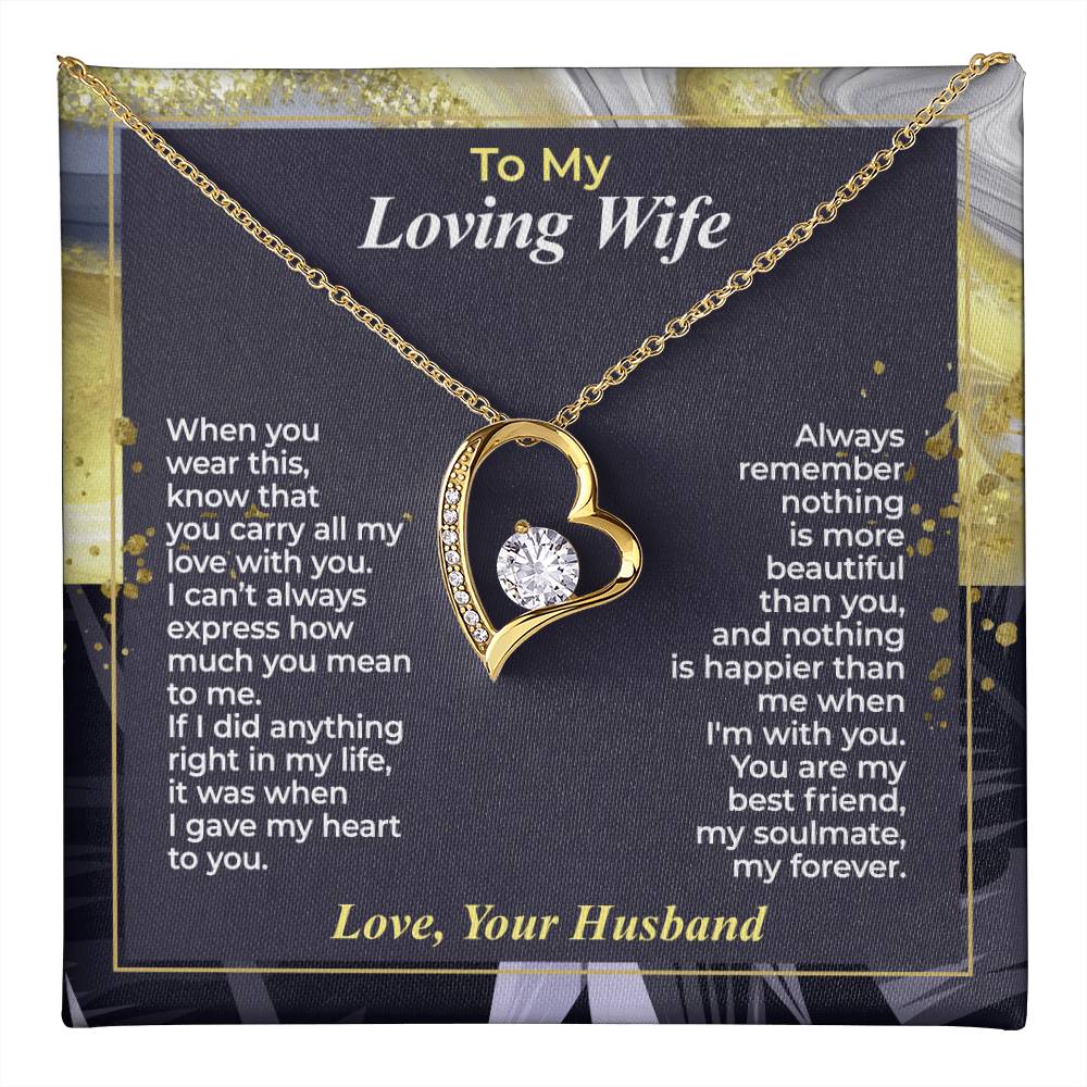 To My Wife – You Carry All My Love - Necklace Gift Set – WFL30